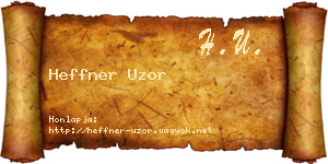 Heffner Uzor névjegykártya